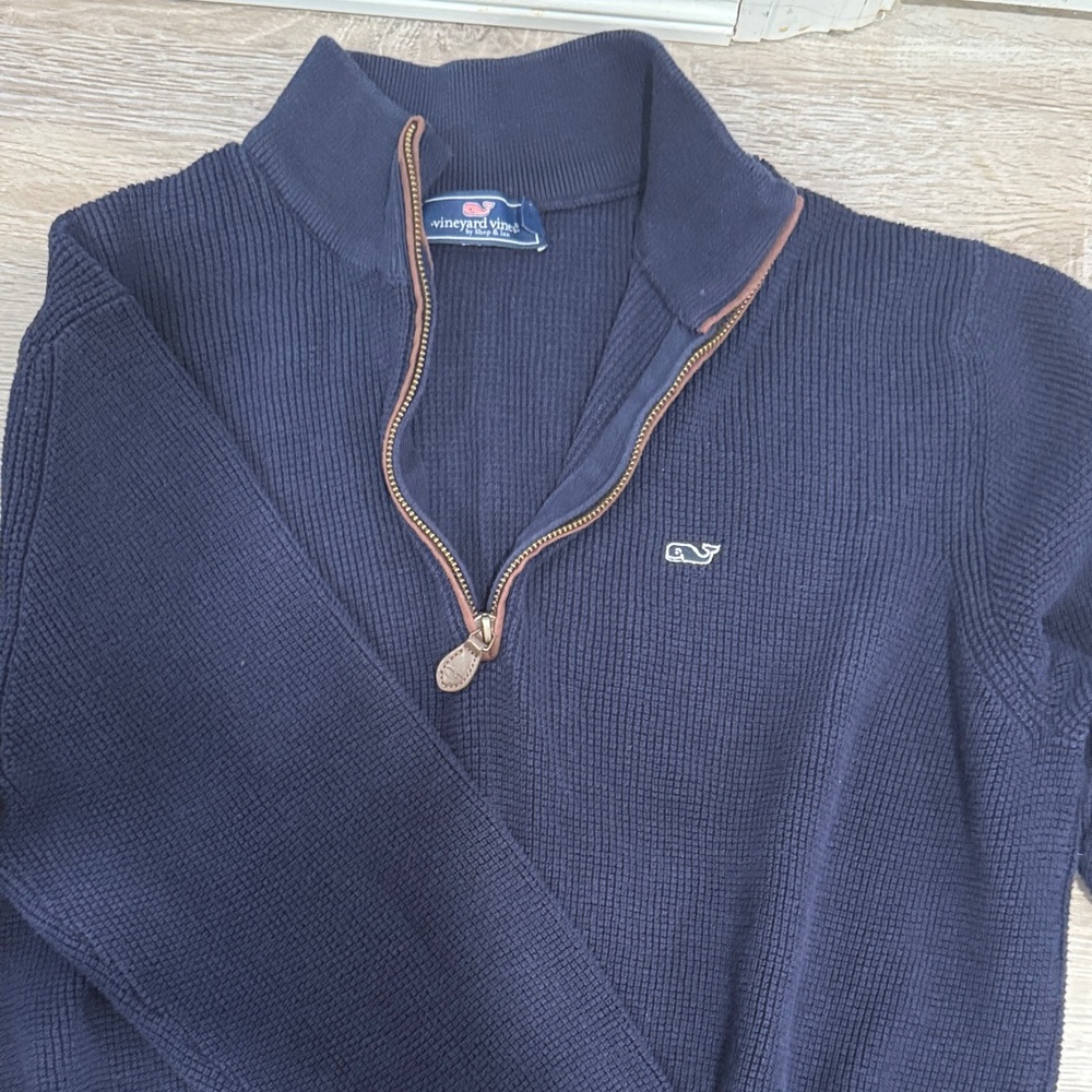 Vineyard Vines Men's Navy Zip-Up Sweater